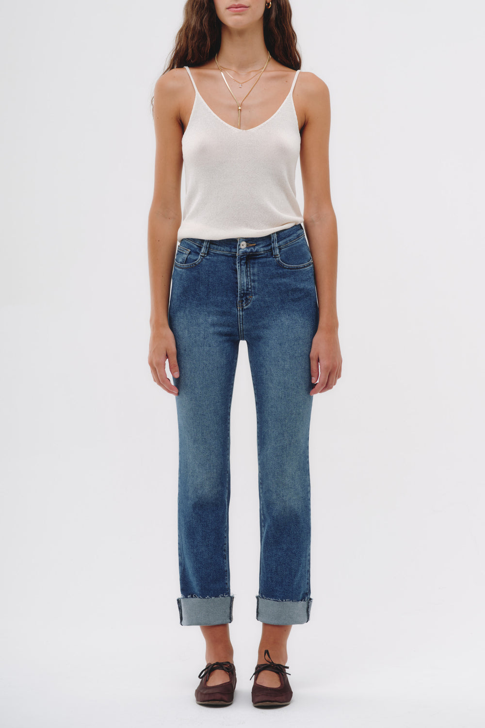 Wide Leg Jeans - Atenas Azul Medio