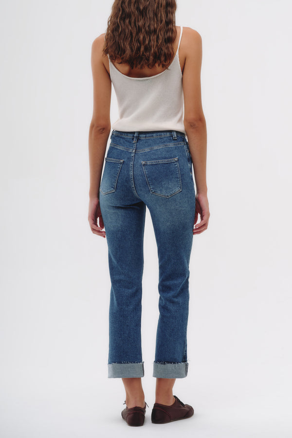 Wide Leg Jeans - Atenas Azul Medio