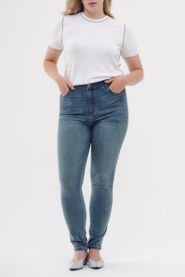 Skinny Jeans Curvy - Azul Medio