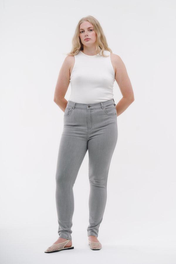 Skinny Jeans Curvy - Gris Claro