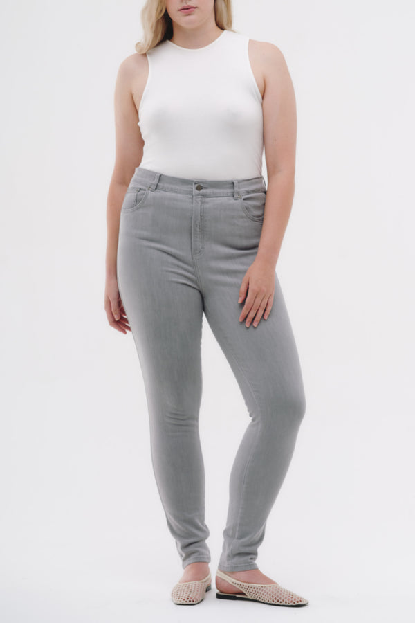 Skinny Jeans Curvy - Gris Claro