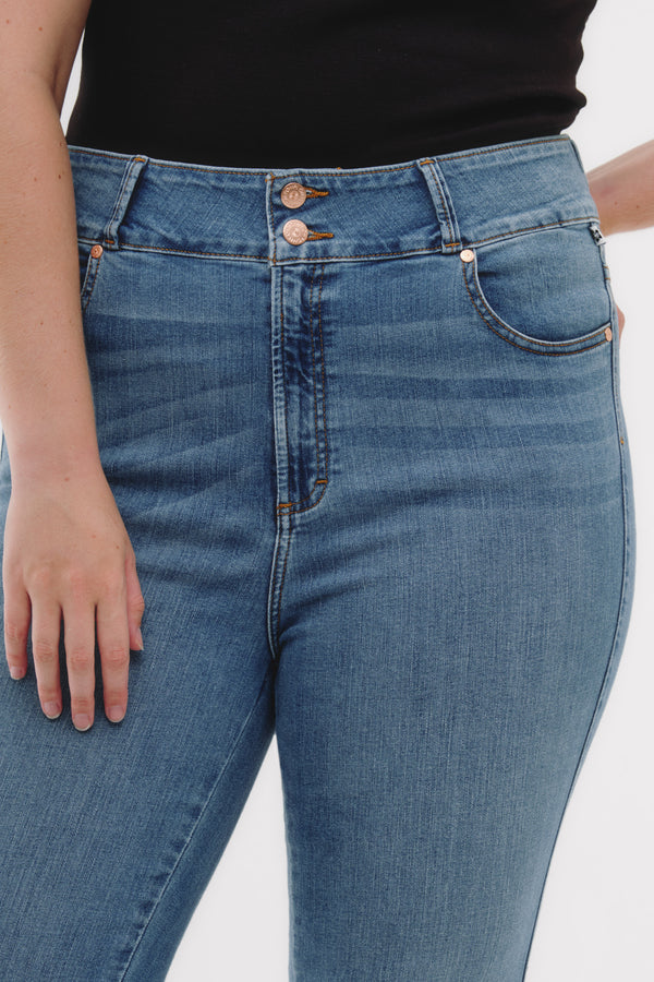 Skinny Jeans Curvy - Azul Acero