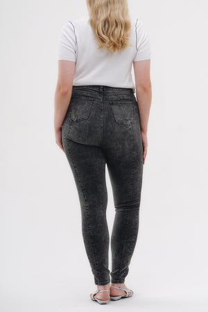 Skinny Jeans Curvy - Negro Lavado