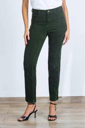 Pantalón Slim de Pana - Sienna Collection - Verde