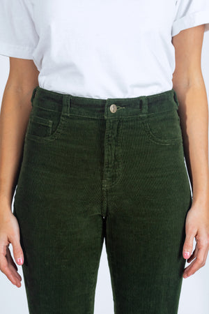 Pantalón Slim de Pana - Sienna Collection - Verde