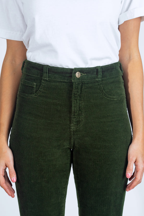 Pantalón Slim de Pana - Sienna Collection - Verde