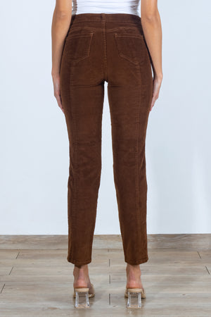 Pantalón Slim de Pana - Sienna Collection - Café