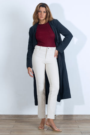 Pantalón Slim de Pana - Sienna Collection - Off White