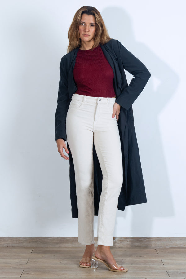 Pantalón Slim de Pana - Sienna Collection - Off White