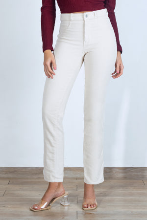 Pantalón Slim de Pana - Sienna Collection - Off White