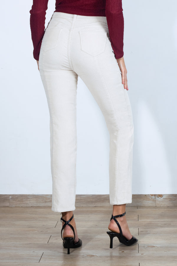 Pantalón Slim de Pana - Sienna Collection - Off White