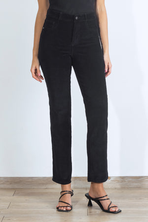 Pantalón Slim de Pana - Sienna Collection - Negro
