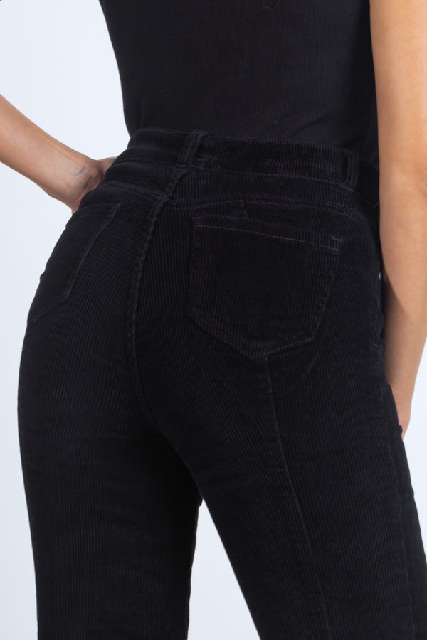 Pantalón Slim de Pana - Sienna Collection - Negro