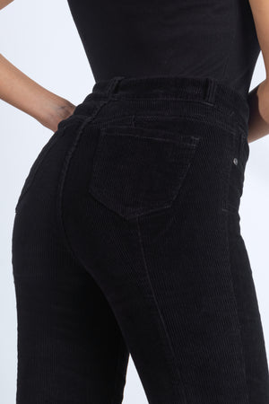 Pantalón Slim de Pana - Sienna Collection - Negro