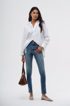 Skinny Jeans - Azul Roto